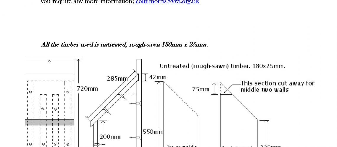 Design of a slot bat box The Vincent Wildlife Trust